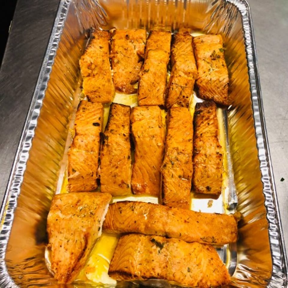 Roasted Salmon.